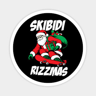 Skibidi Rizzmas Funny Santa Claus Magnet
